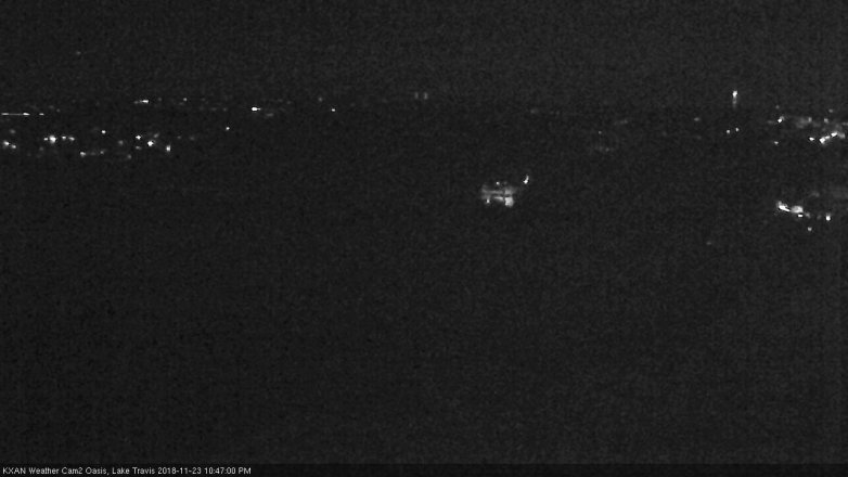 Lake Travis webcam, November 23, 2018 9:50 PM CT