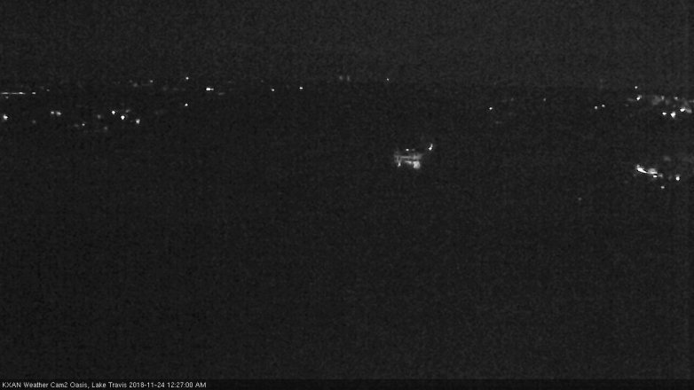 Lake Travis webcam, November 23, 2018 11:30 PM CT