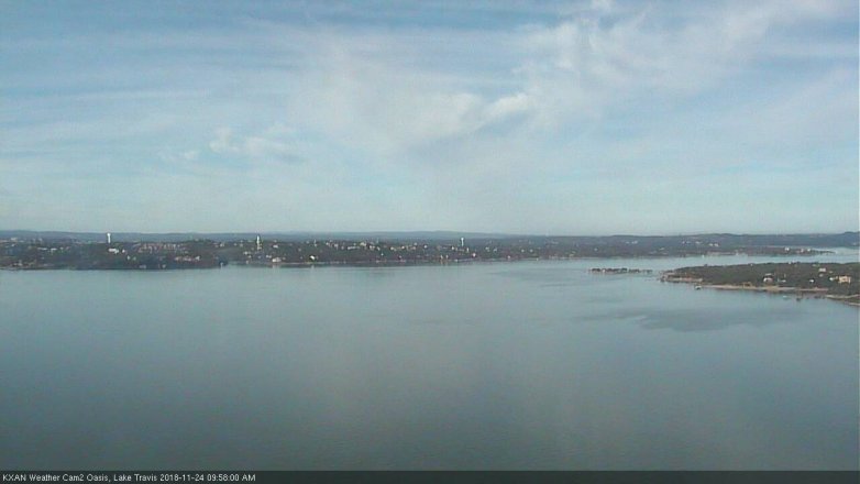 Lake Travis webcam, November 24, 2018 9:00 AM CT