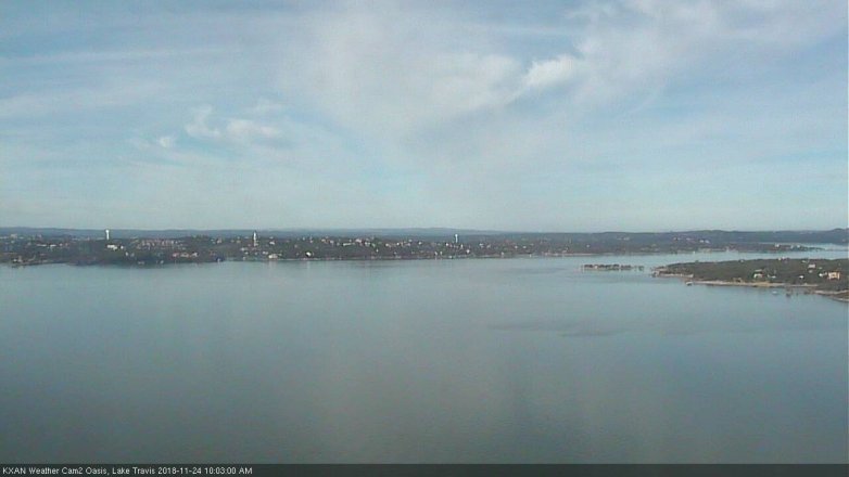 Lake Travis webcam, November 24, 2018 9:05 AM CT