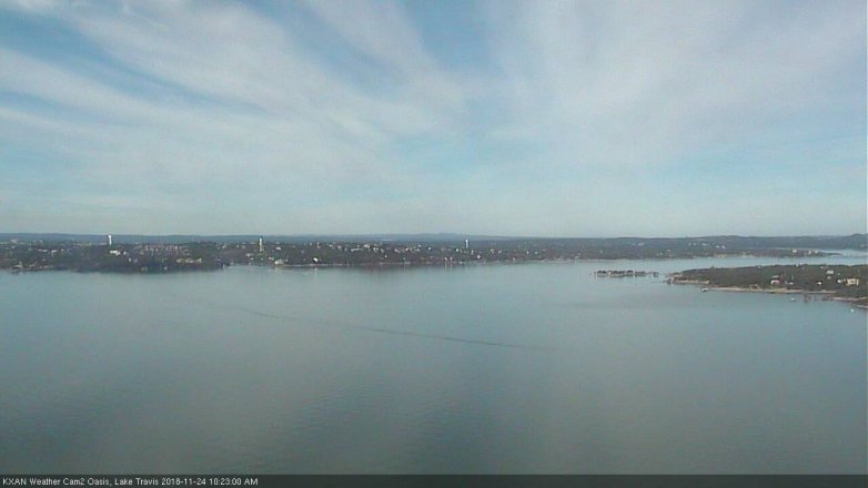 Lake Travis webcam, November 24, 2018 9:25 AM CT