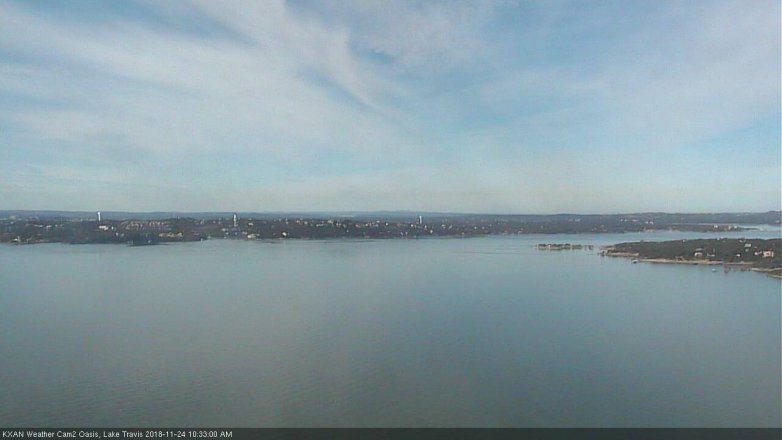 Lake Travis webcam, November 24, 2018 9:35 AM CT