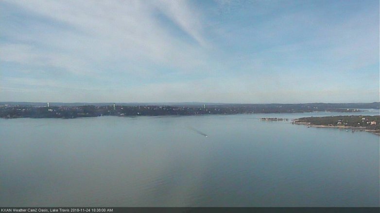 Lake Travis webcam, November 24, 2018 9:40 AM CT