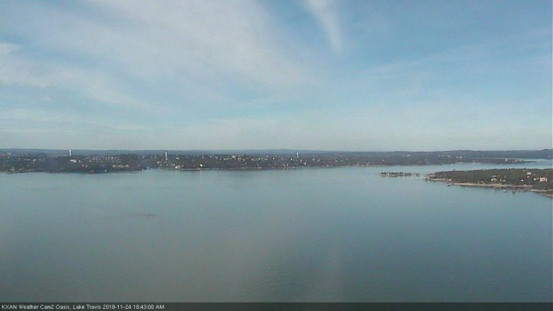 Lake Travis webcam, November 24, 2018 9:45 AM CT