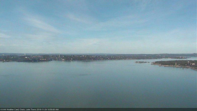 Lake Travis webcam, November 24, 2018 10:00 AM CT
