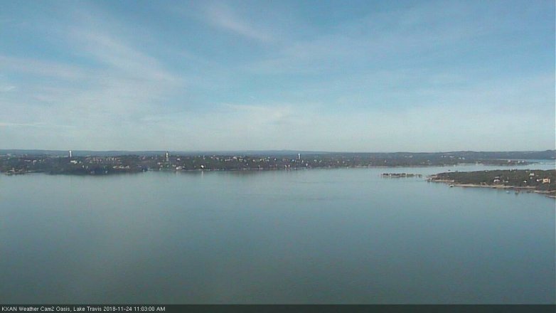Lake Travis webcam, November 24, 2018 10:05 AM CT
