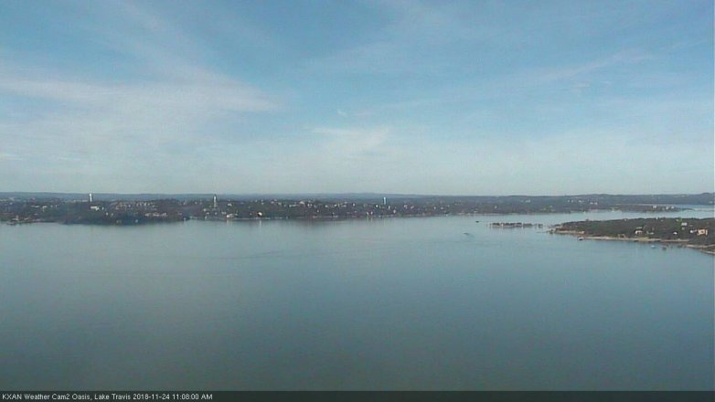 Lake Travis webcam, November 24, 2018 10:10 AM CT