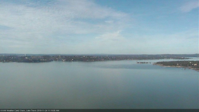 Lake Travis webcam, November 24, 2018 10:20 AM CT