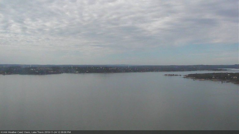 Lake Travis webcam, November 24, 2018 11:40 AM CT