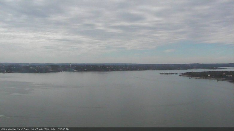 Lake Travis webcam, November 24, 2018 12:00 PM CT
