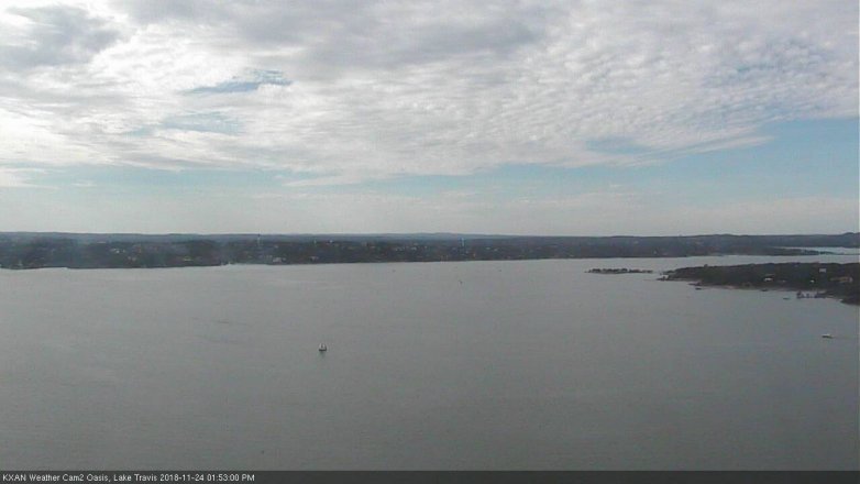 Lake Travis webcam, November 24, 2018 12:55 PM CT