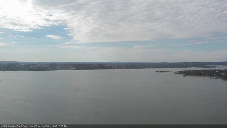 Lake Travis webcam, November 24, 2018 1:15 PM CT