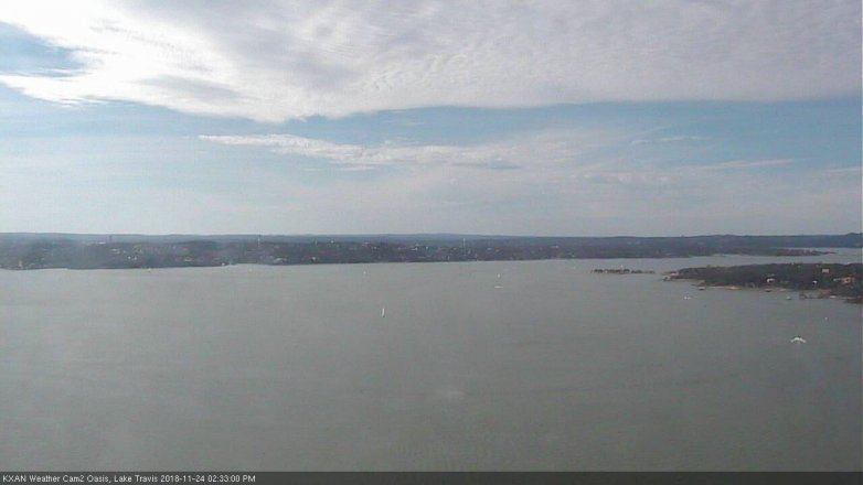 Lake Travis webcam, November 24, 2018 1:35 PM CT