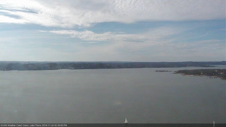 Lake Travis webcam, November 24, 2018 1:40 PM CT