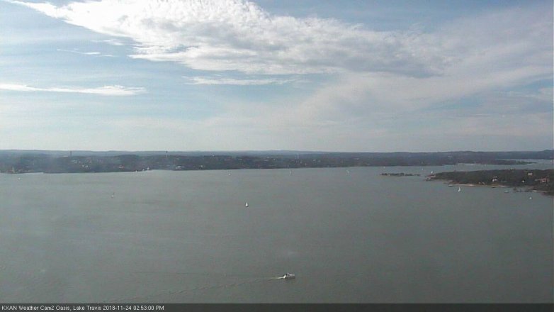 Lake Travis webcam, November 24, 2018 1:55 PM CT