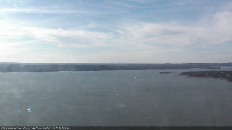 Lake Travis webcam, November 24, 2018 2:30 PM CT