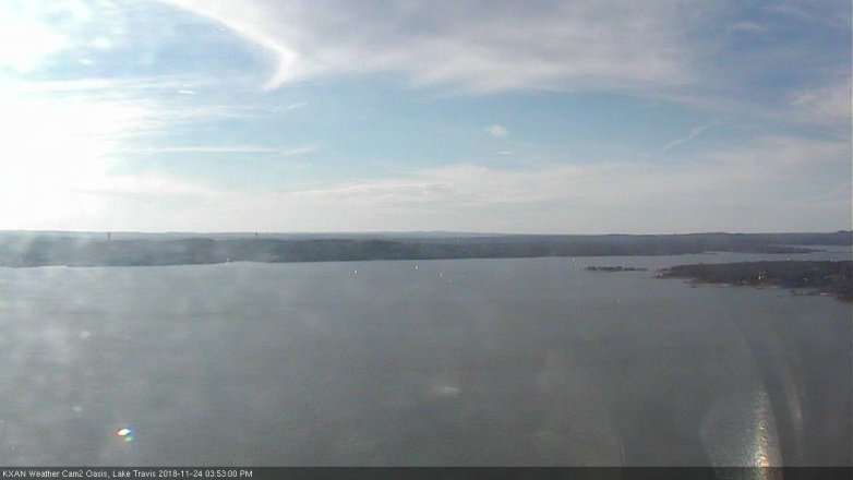 Lake Travis webcam, November 24, 2018 2:55 PM CT