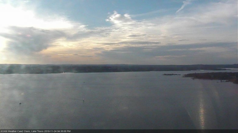 Lake Travis webcam, November 24, 2018 3:40 PM CT