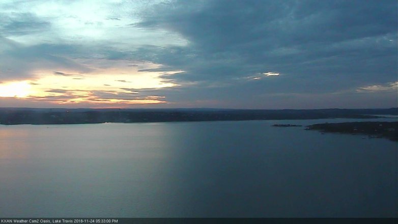 Lake Travis webcam, November 24, 2018 4:35 PM CT