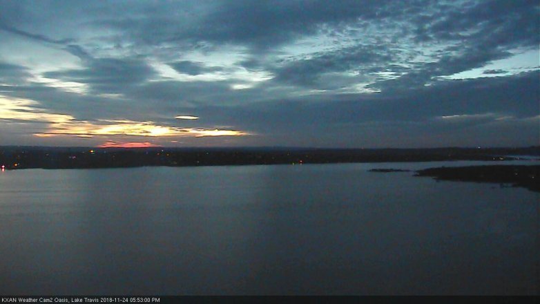 Lake Travis webcam, November 24, 2018 4:55 PM CT