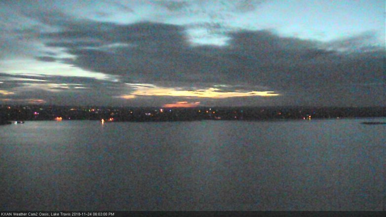Lake Travis webcam, November 24, 2018 5:05 PM CT