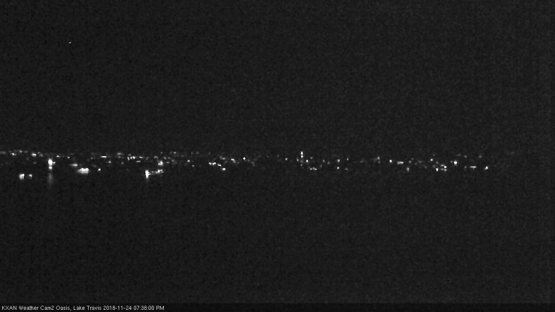 Lake Travis webcam, November 24, 2018 6:40 PM CT