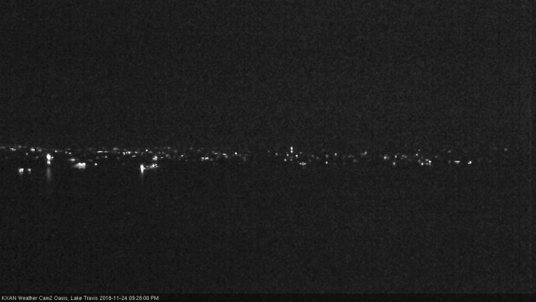 Lake Travis webcam, November 24, 2018 8:30 PM CT