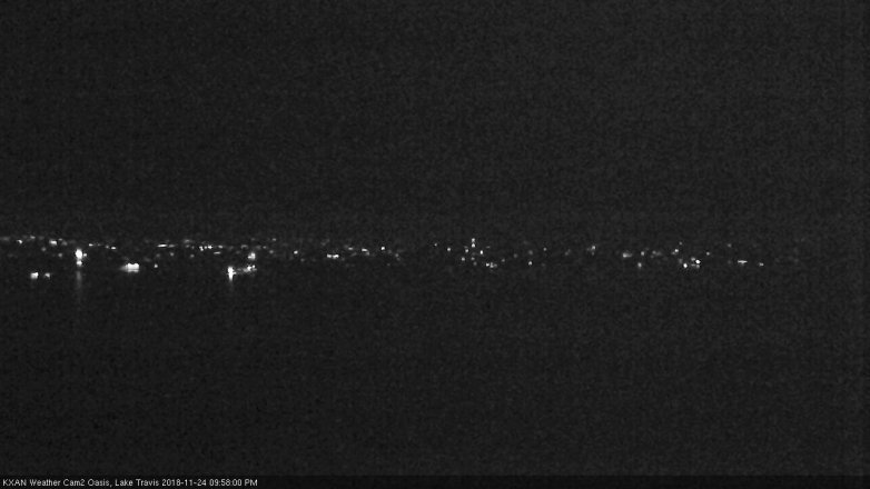 Lake Travis webcam, November 24, 2018 9:00 PM CT