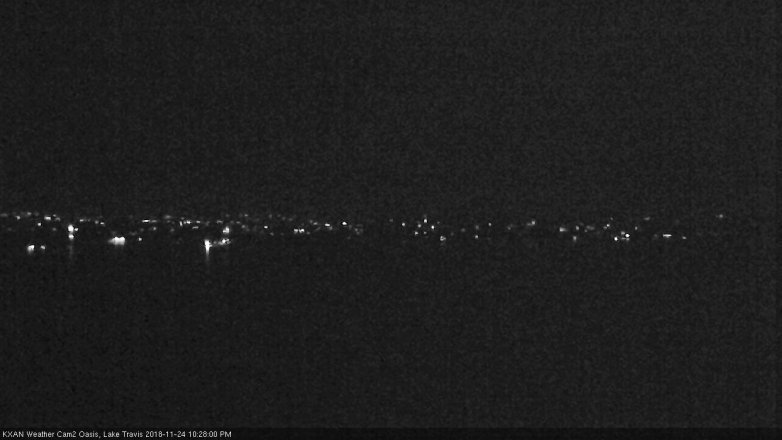 Lake Travis webcam, November 24, 2018 9:30 PM CT