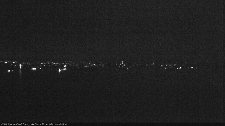 Lake Travis webcam, November 24, 2018 9:45 PM CT