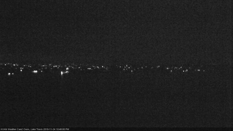 Lake Travis webcam, November 24, 2018 9:50 PM CT