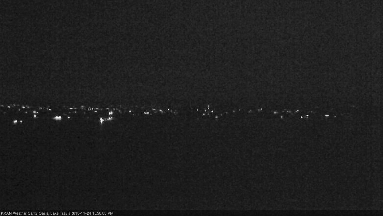Lake Travis webcam, November 24, 2018 10:00 PM CT