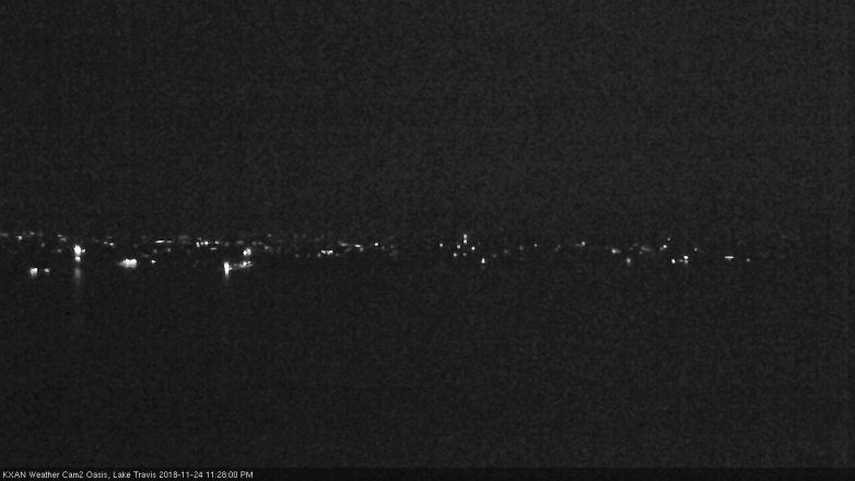 Lake Travis webcam, November 24, 2018 10:30 PM CT