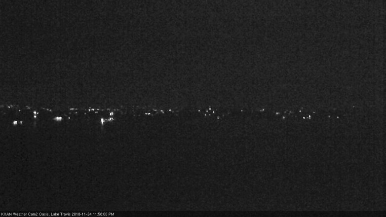 Lake Travis webcam, November 24, 2018 11:00 PM CT