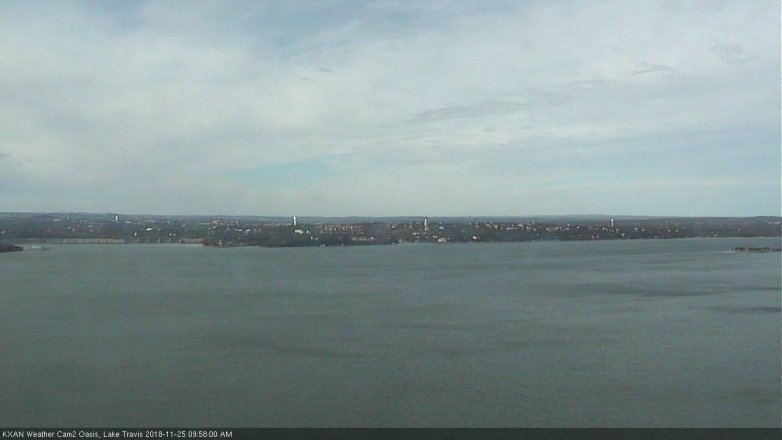 Lake Travis webcam, November 25, 2018 9:00 AM CT