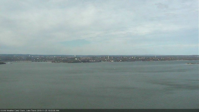 Lake Travis webcam, November 25, 2018 9:05 AM CT