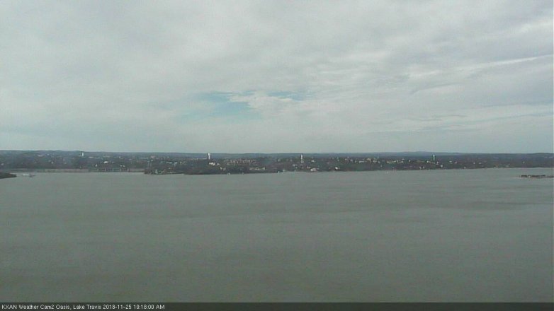 Lake Travis webcam, November 25, 2018 9:20 AM CT