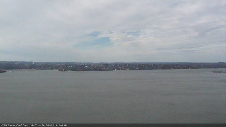 Lake Travis webcam, November 25, 2018 9:25 AM CT