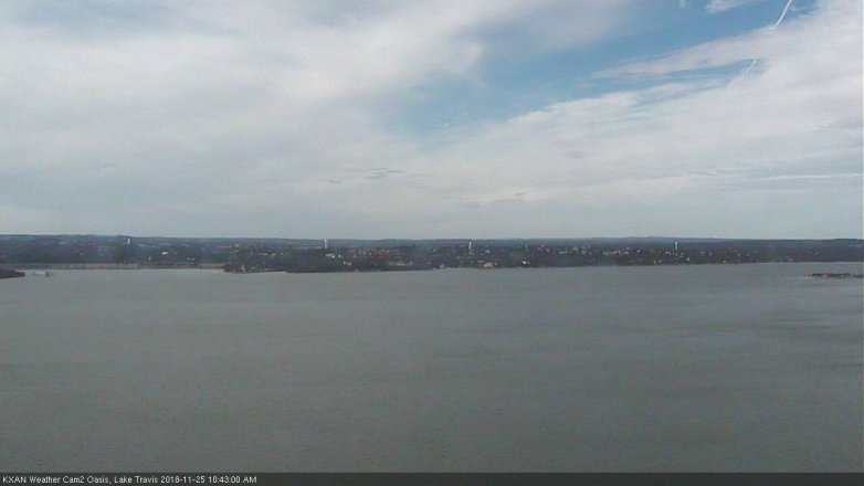 Lake Travis webcam, November 25, 2018 9:45 AM CT