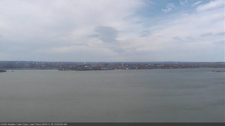 Lake Travis webcam, November 25, 2018 9:55 AM CT
