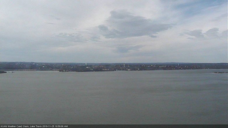 Lake Travis webcam, November 25, 2018 10:00 AM CT