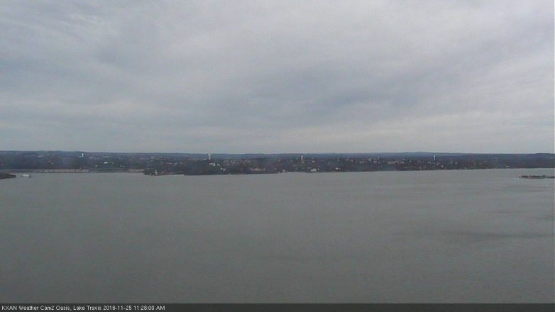Lake Travis webcam, November 25, 2018 10:30 AM CT