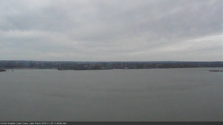 Lake Travis webcam, November 25, 2018 10:50 AM CT