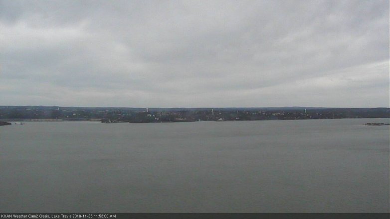 Lake Travis webcam, November 25, 2018 10:55 AM CT