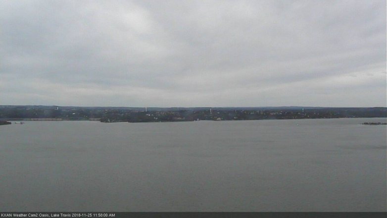 Lake Travis webcam, November 25, 2018 11:00 AM CT