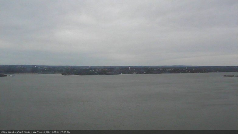 Lake Travis webcam, November 25, 2018 12:30 PM CT
