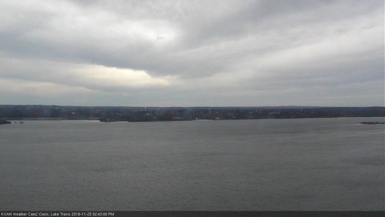 Lake Travis webcam, November 25, 2018 1:45 PM CT