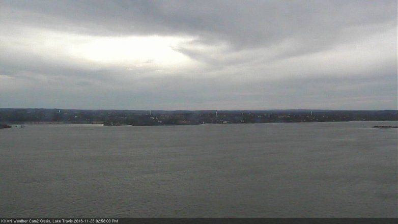 Lake Travis webcam, November 25, 2018 2:00 PM CT