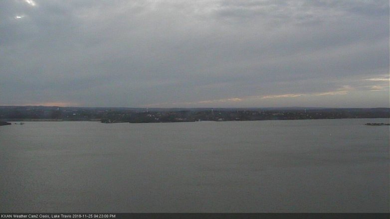 Lake Travis webcam, November 25, 2018 3:25 PM CT