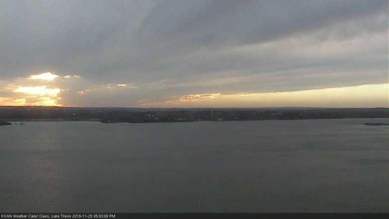 Lake Travis webcam, November 25, 2018 4:05 PM CT